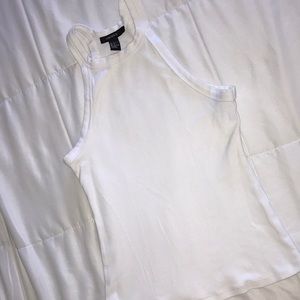 Sleeveless White Shirt.